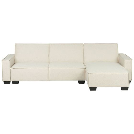 Hjørnesovesofa 3 personers ROMEDAL Beige Venstrevendt