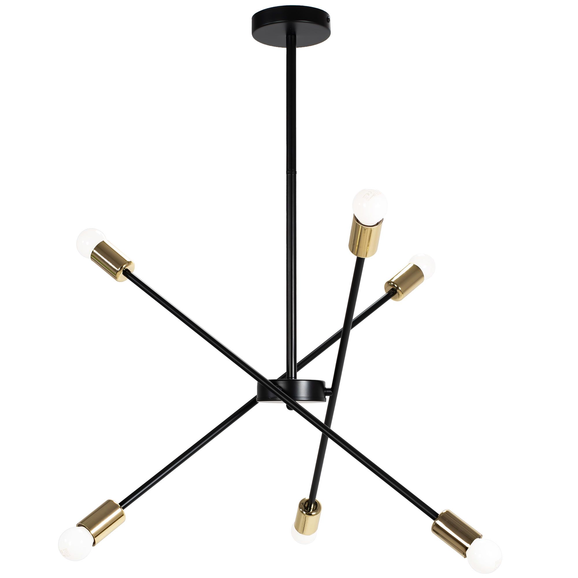 TOOLIGHT hængende loftlampe APP1116-6CP Sort 72x12x72cm