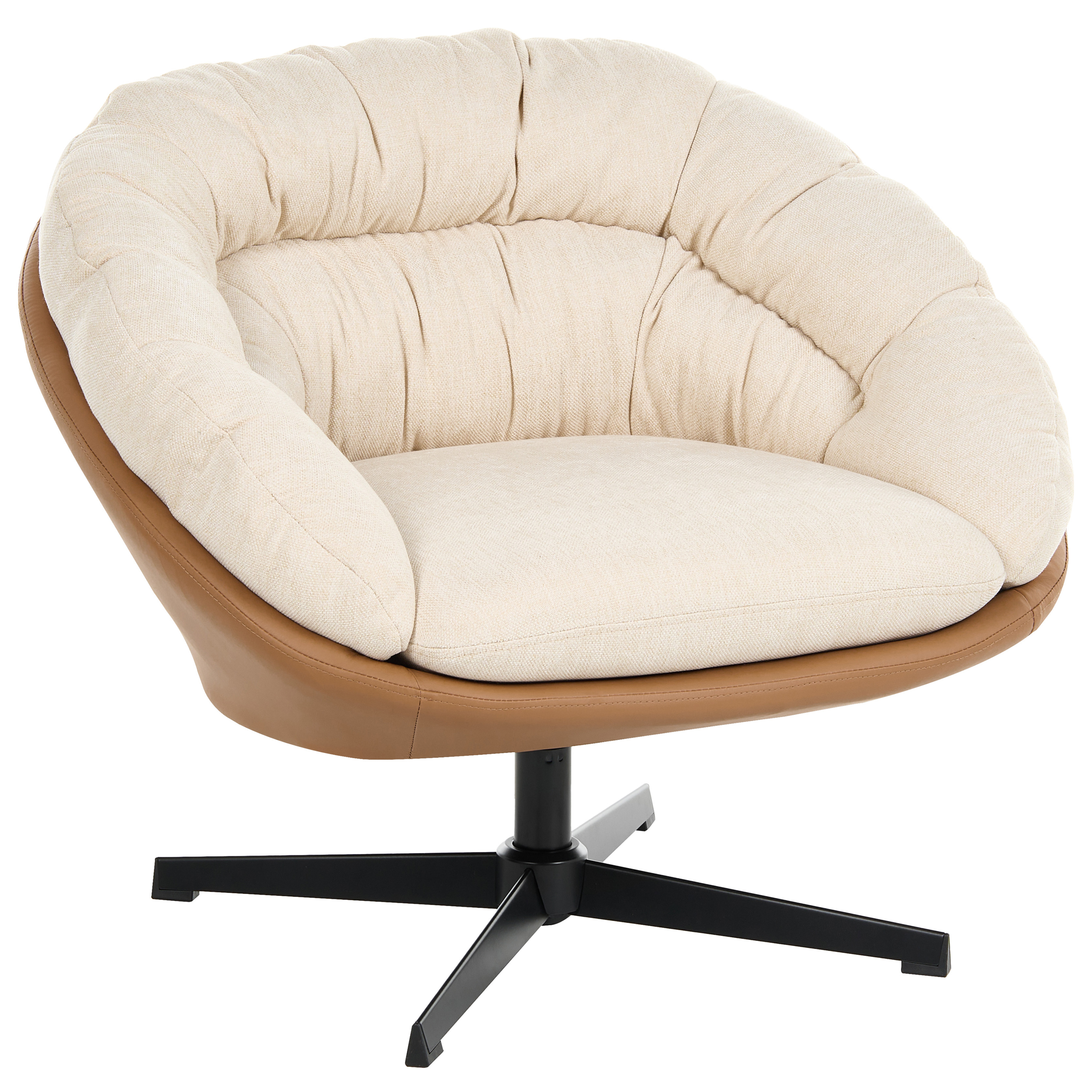 Lænestol med drejefod TRANUM  Beige