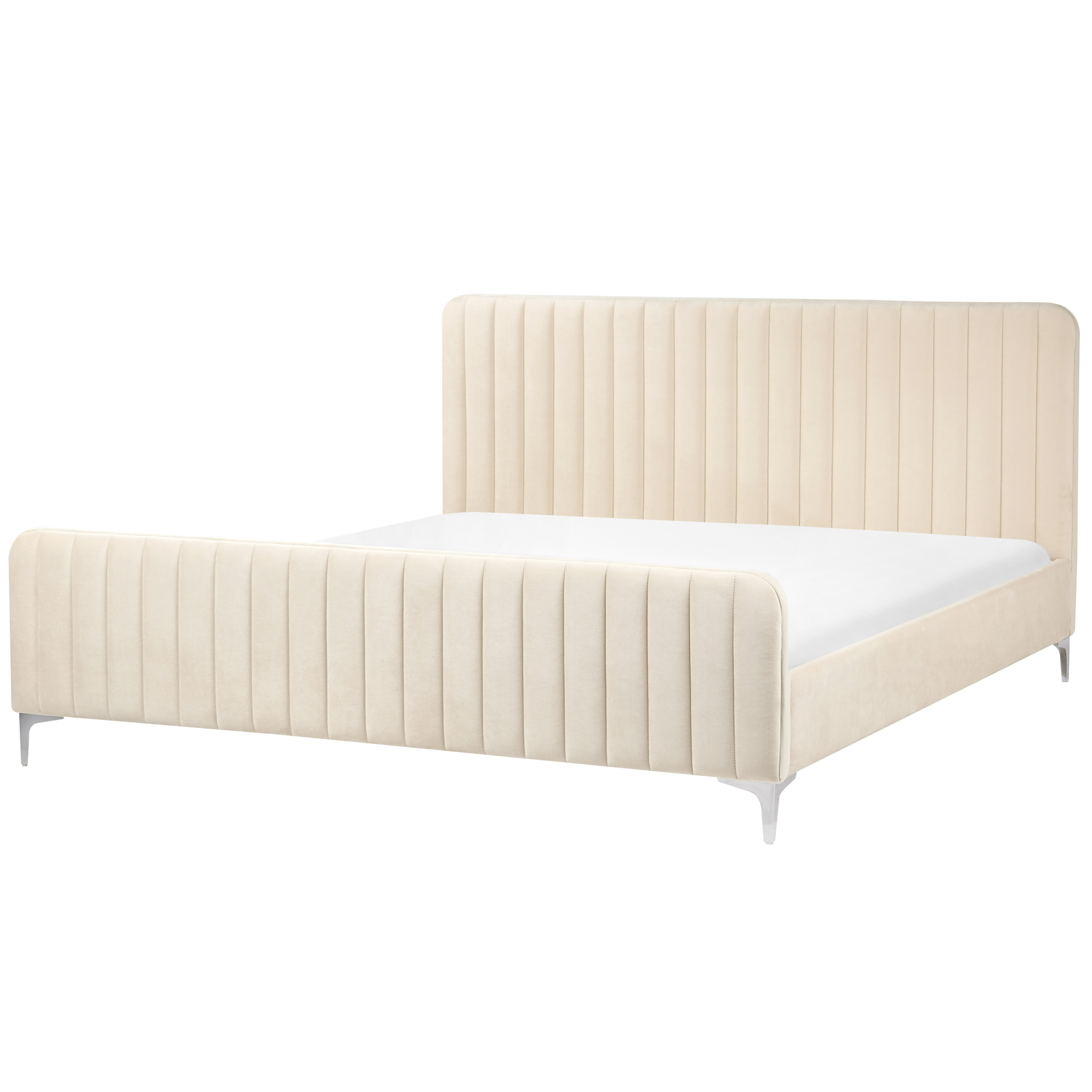 Seng Velour LUNAN 180 x 200 cm Lys Beige