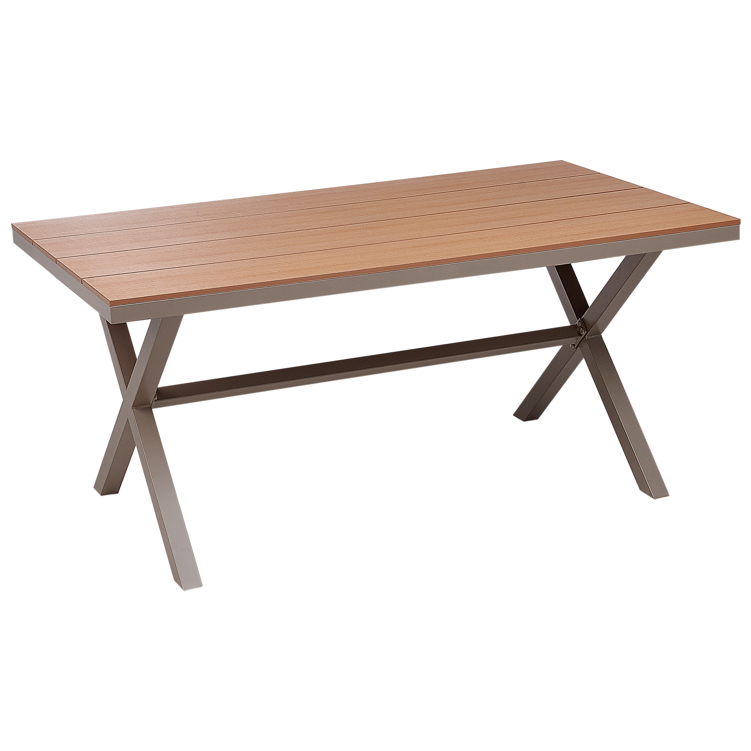 Havebord TIANO 160 cm 90 cm Metal Brungrå
