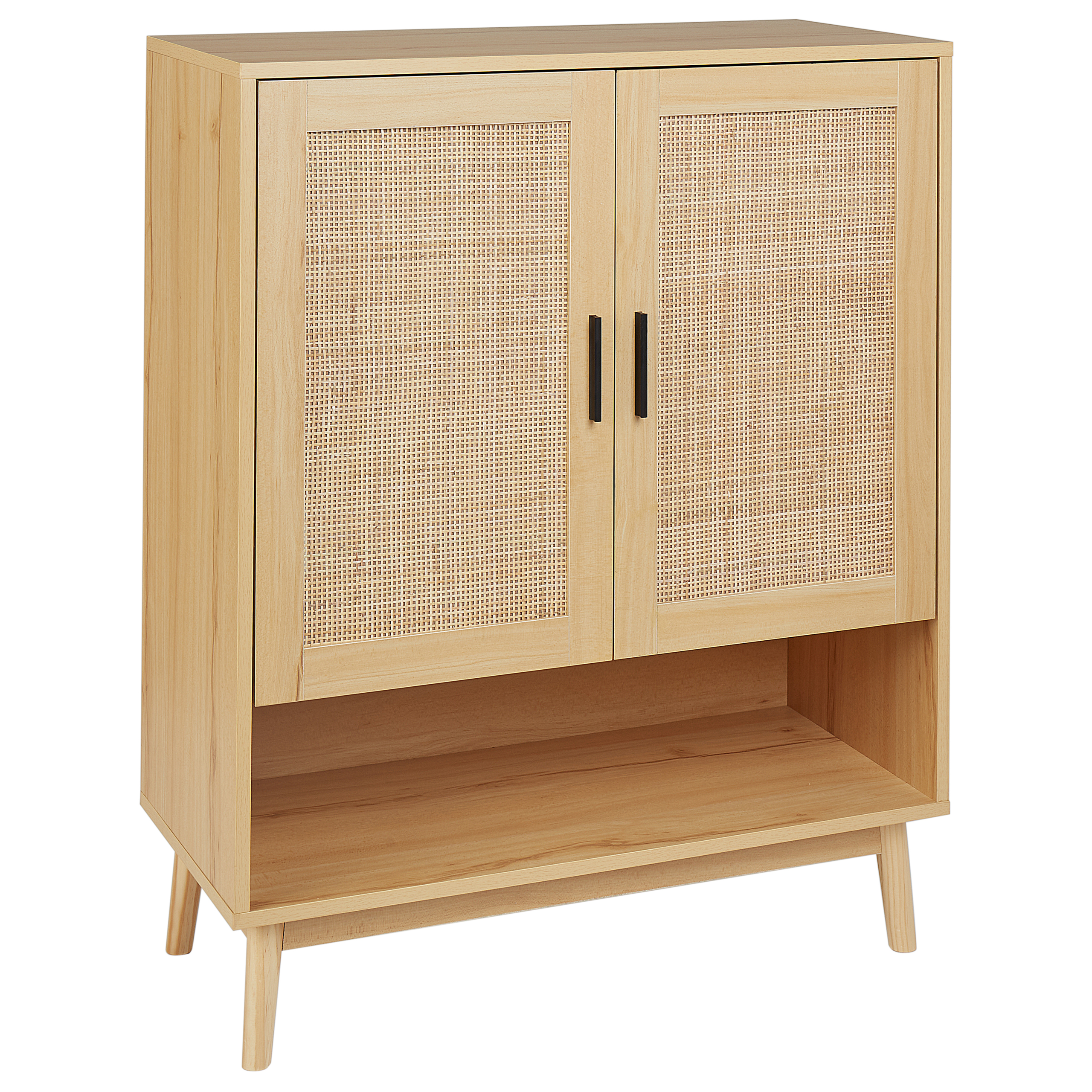 Skoskab PEROTE Rattan Lysebrun