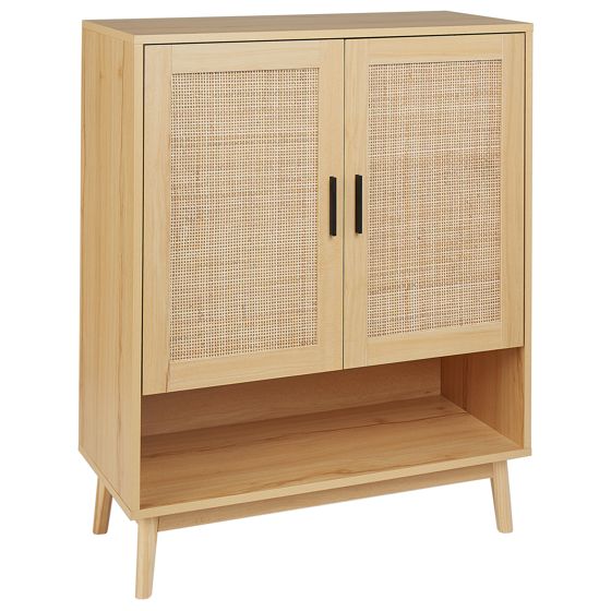 Skoskab PEROTE Rattan Lysebrun