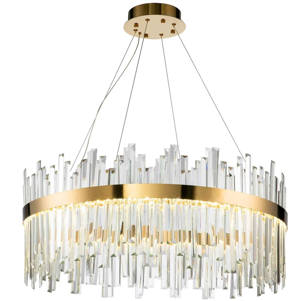 TOOLIGHT hængende loftlampe APP1515-CP60 Børstet guld 60x60x90cm