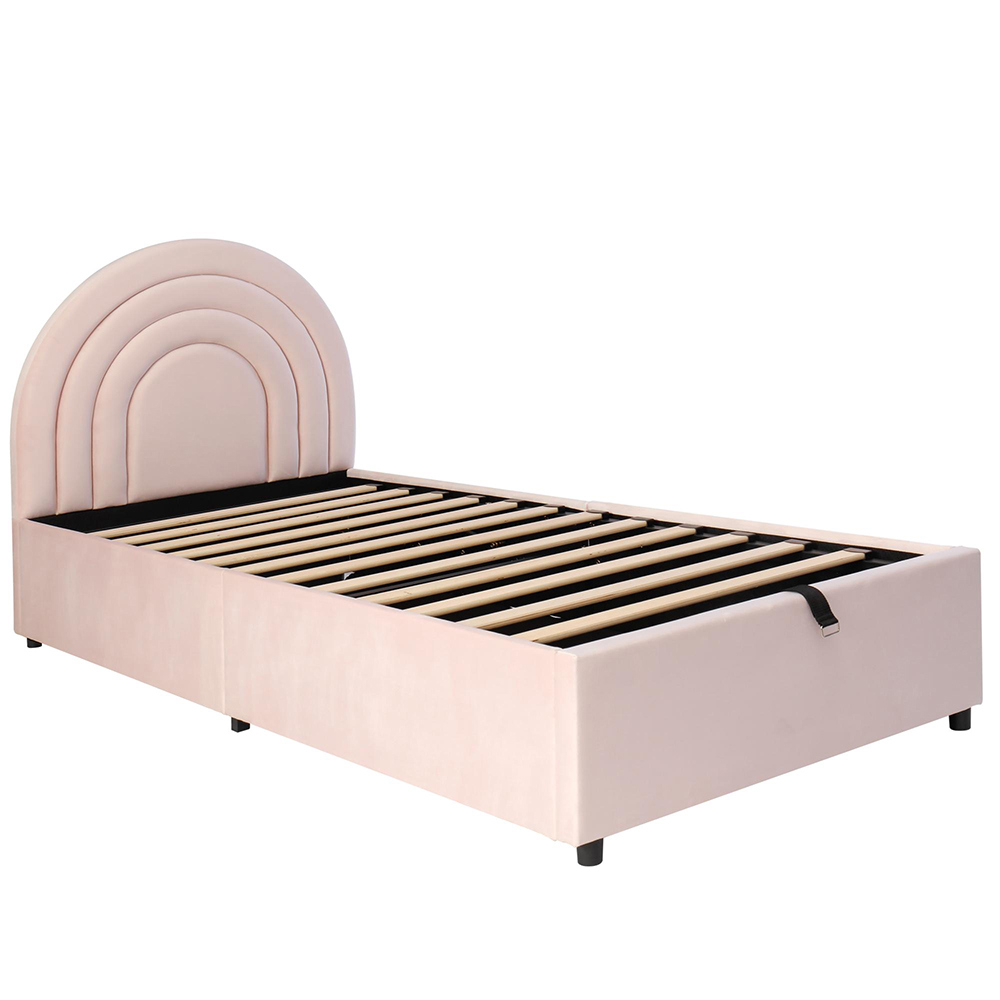 Polstret Seng 90 x 200 cm, Pink
