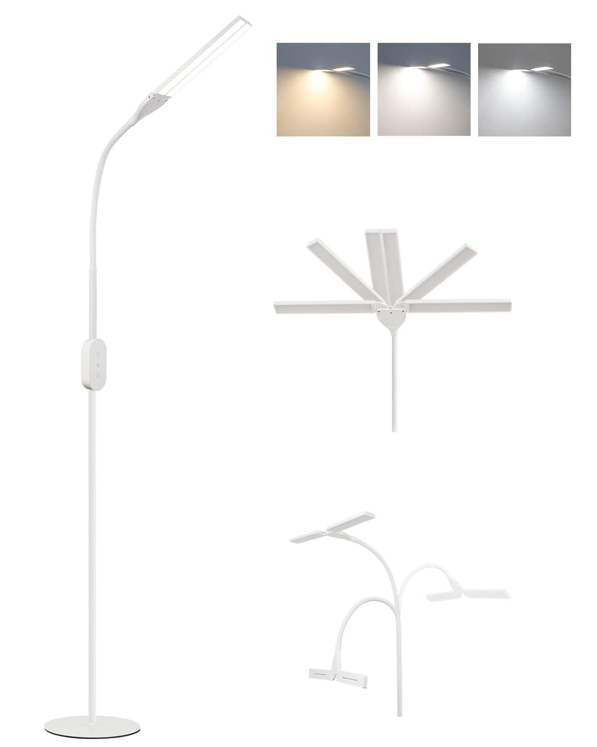 NETTLIFE 158 cm salonlampe LED – Dæmpbar, justerbar, moderne touch-afbryder, 9 W, med timer og hukommelsesfunktion