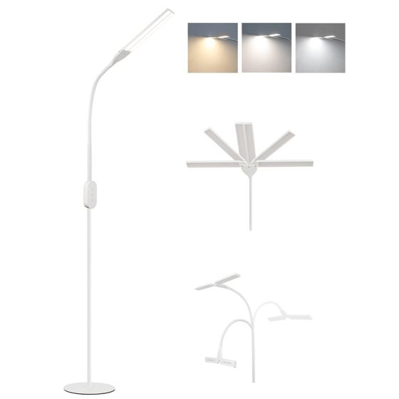 NETTLIFE 158 cm salonlampe LED – Dæmpbar, justerbar, moderne touch-afbryder, 9 W, med timer og hukommelsesfunktion