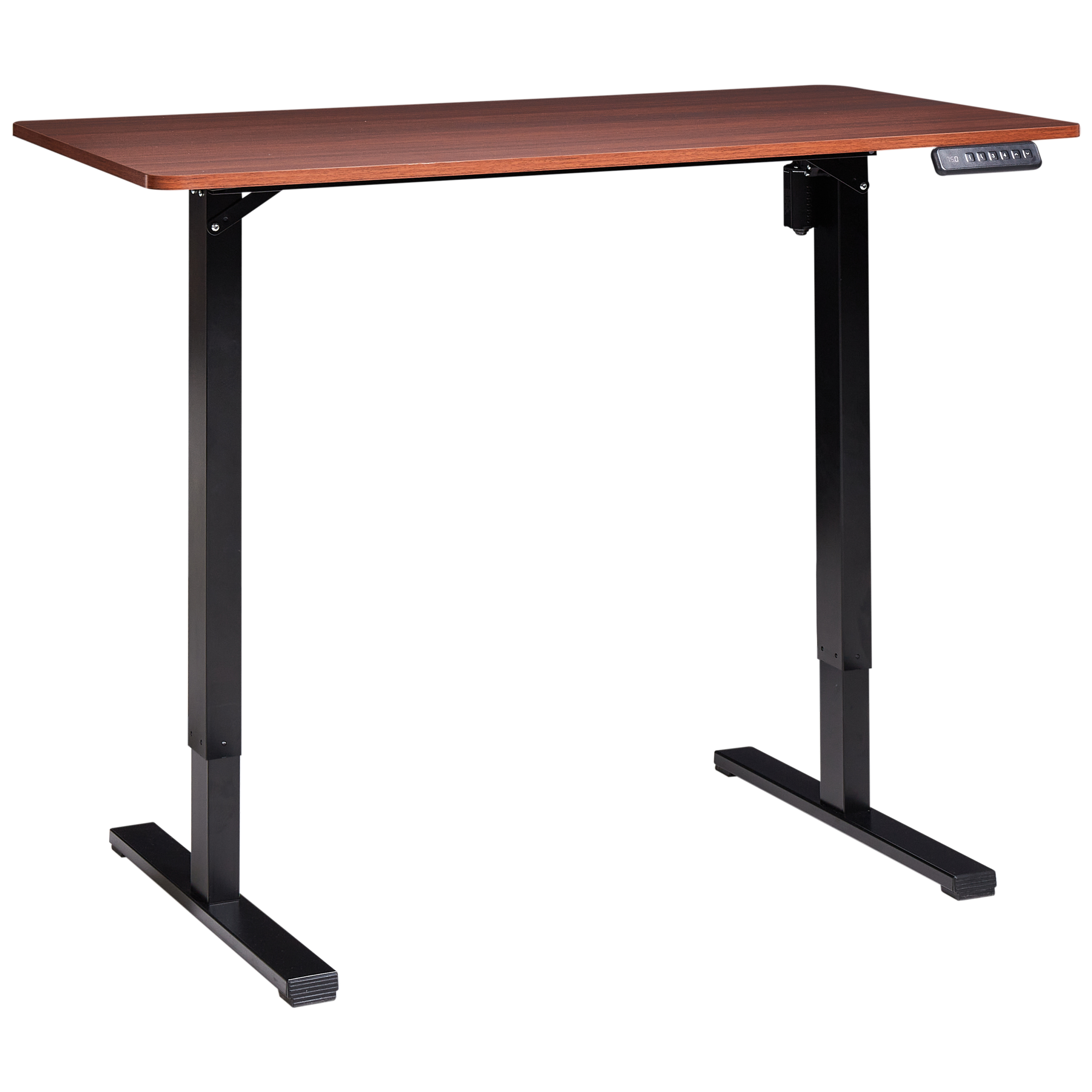 Elektrisk justerbart hæve sænkebord TAVARES 120 cm 60 cm Brun/sort