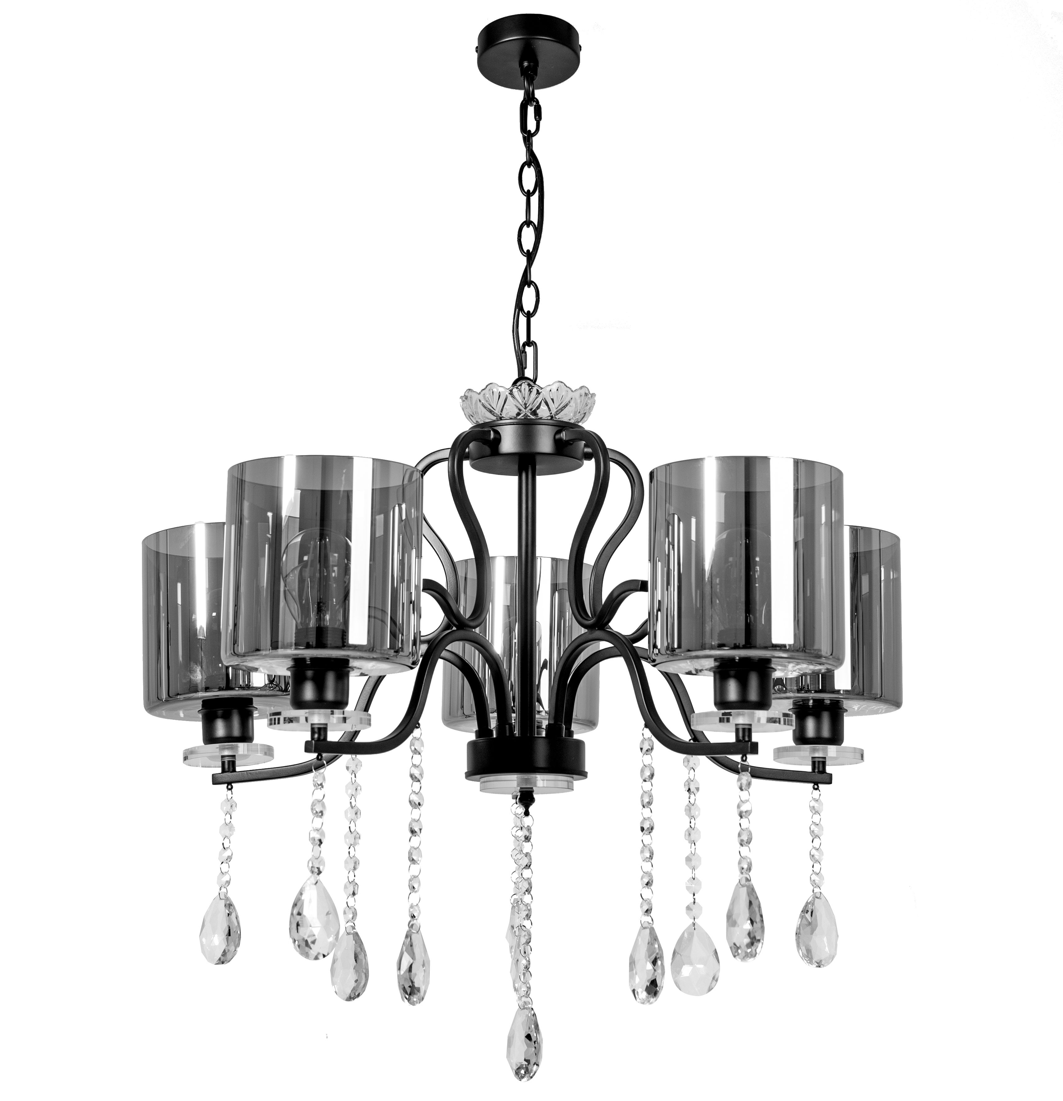 TOOLIGHT hængende loftlampe APP958-5CP Sort 67x67x54cm