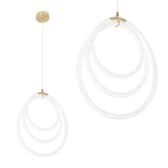 TOOLIGHT hængende loftlampe LED G016-CP Guld 44x38x44cm