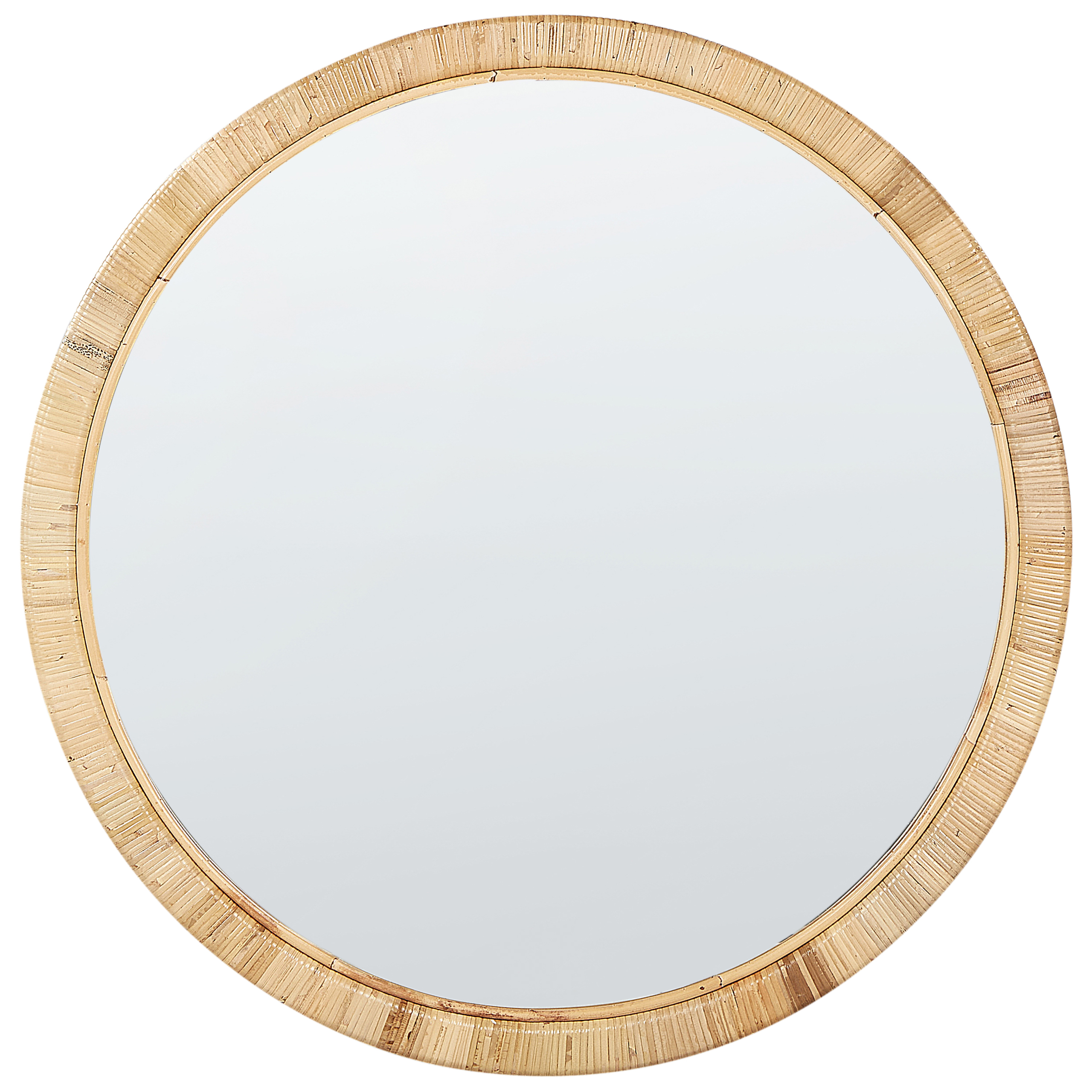 Vægspejl ANLEZY 80 cm 80 cm Rattan Naturlig