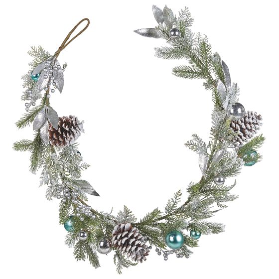 Juleguirlande LLEIDA 150 cm Sølv