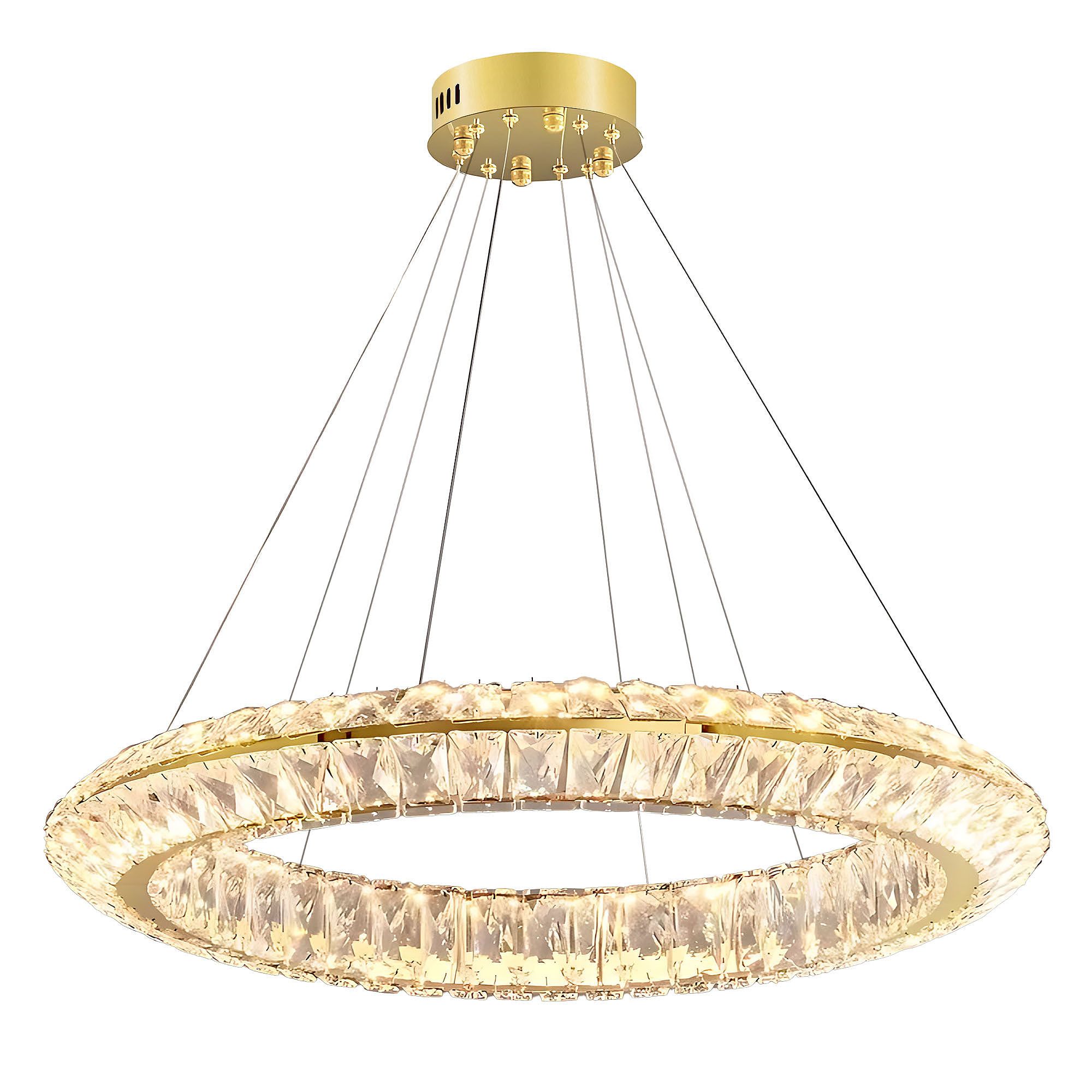 TOOLIGHT hængende loftlampe APP1769-CP 80cm LED Guld 80x80x95cm