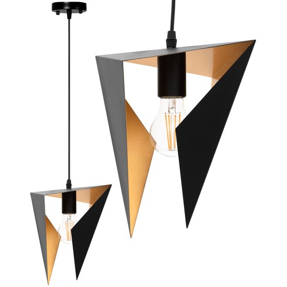 TOOLIGHT hængende loftlampe APP253-1CP Sort 23x17,5x23cm