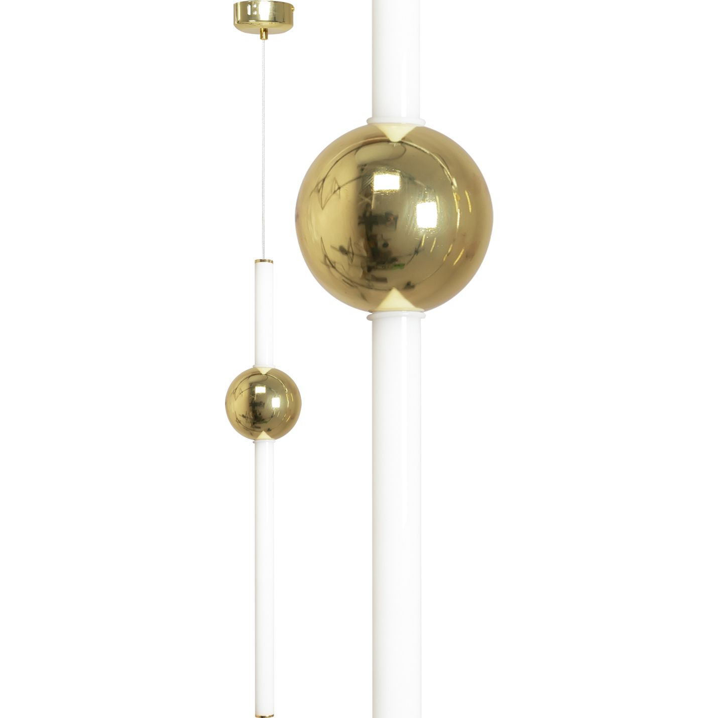 TOOLIGHT hængende loftlampe APP476-CP LED Guld 109x10x109cm