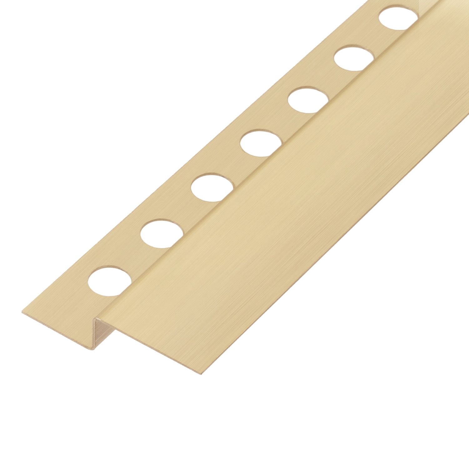 REA frontprofil til brusekar 130CM Børstet guld, 130x1,2x5,2cm
