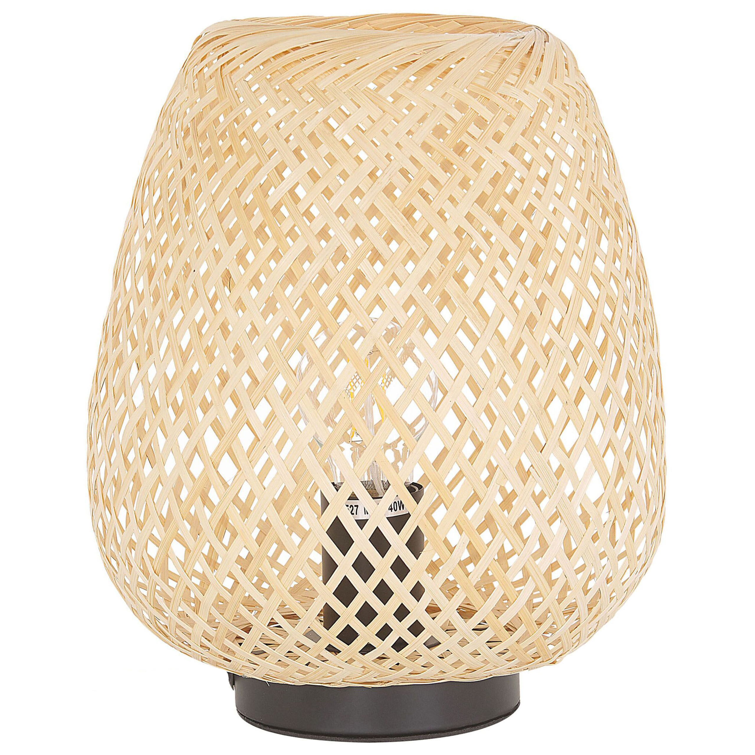 Bordlampe BOMU Bambus Lysebrun