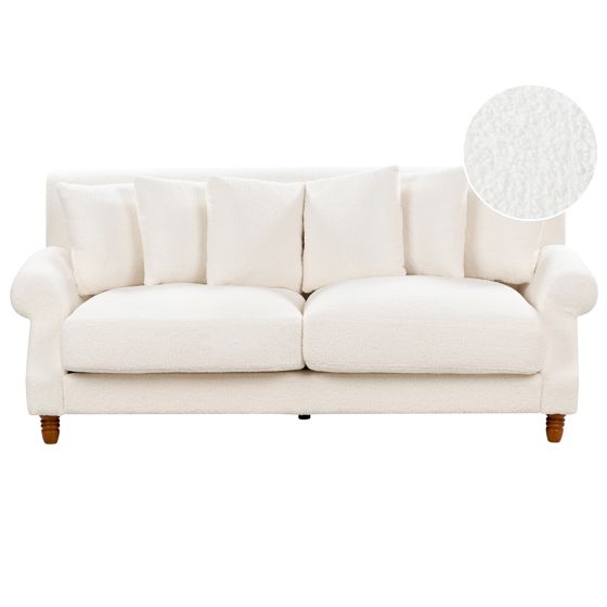 Sofa 2 personers EIKE Boucle Cremehvid