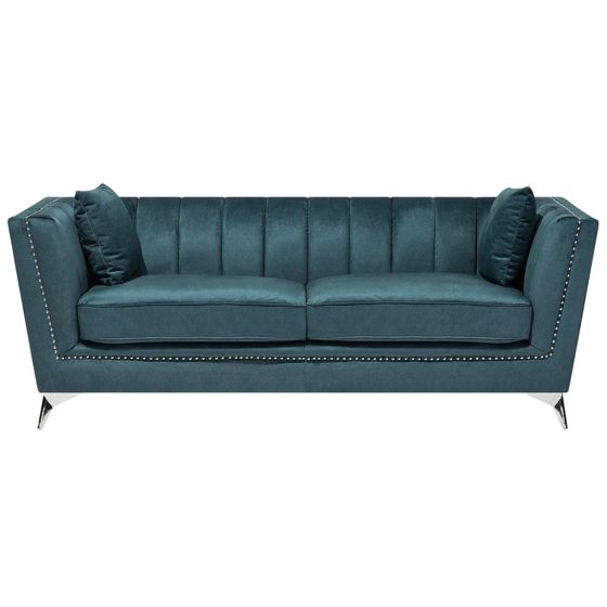 Sofa 3 personers GAULA Velour Blågrøn