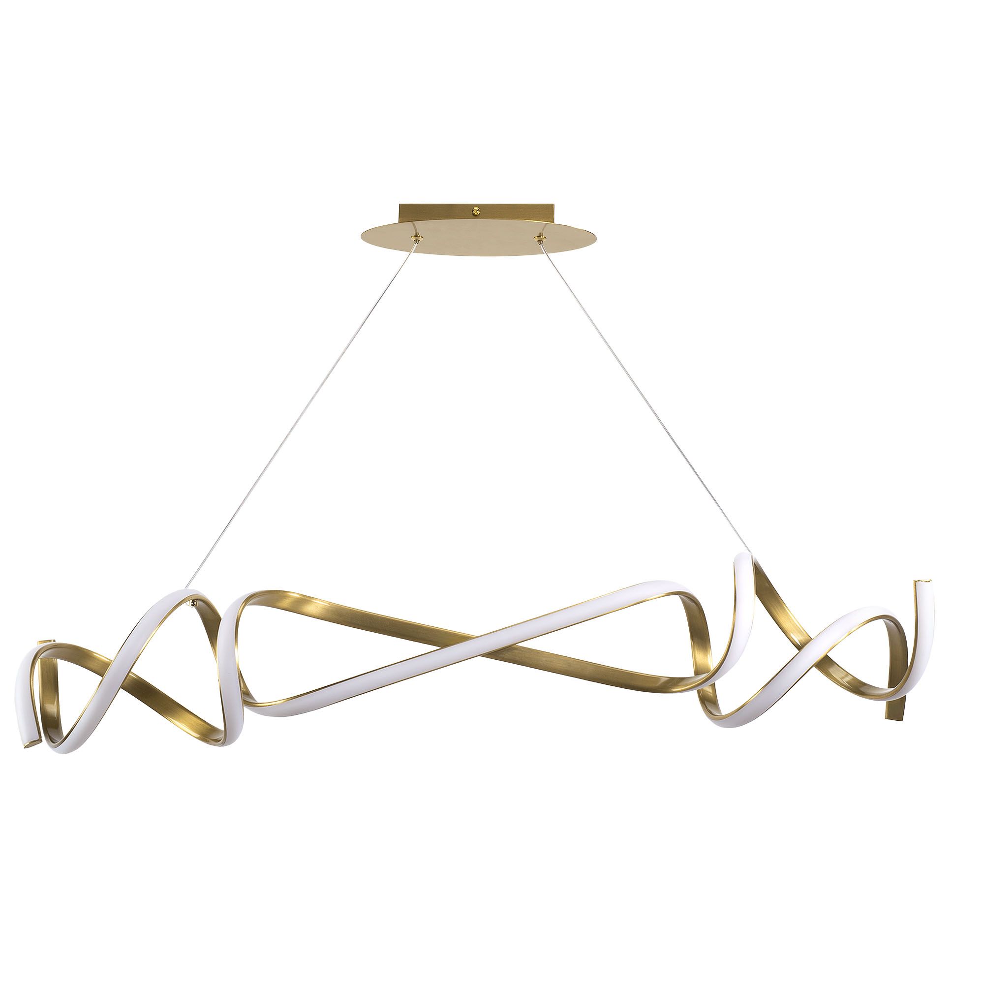 TOOLIGHT hængende loftlampe APP1777-CP LED Guld 90x25x17cm