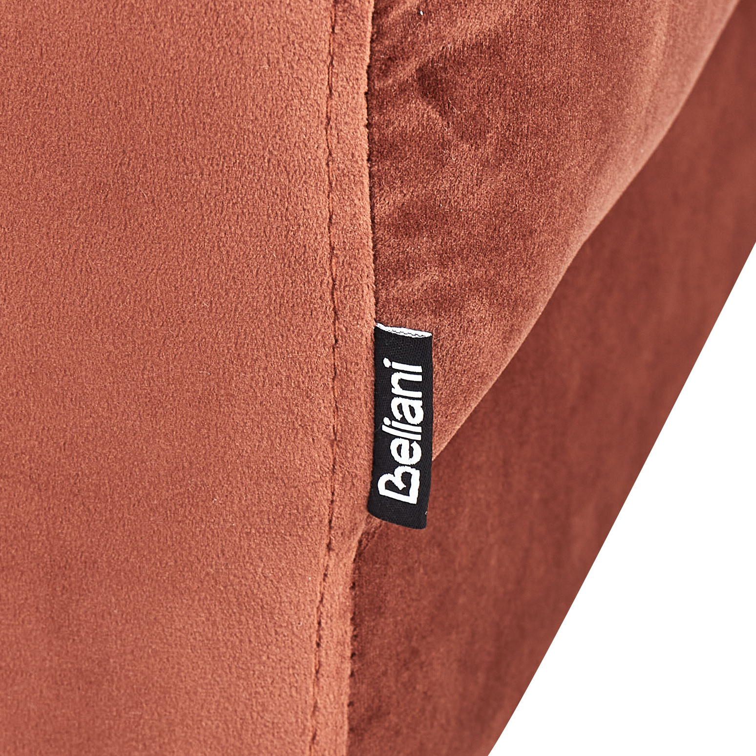 Fodskammel ALNES Velour Murstensrød