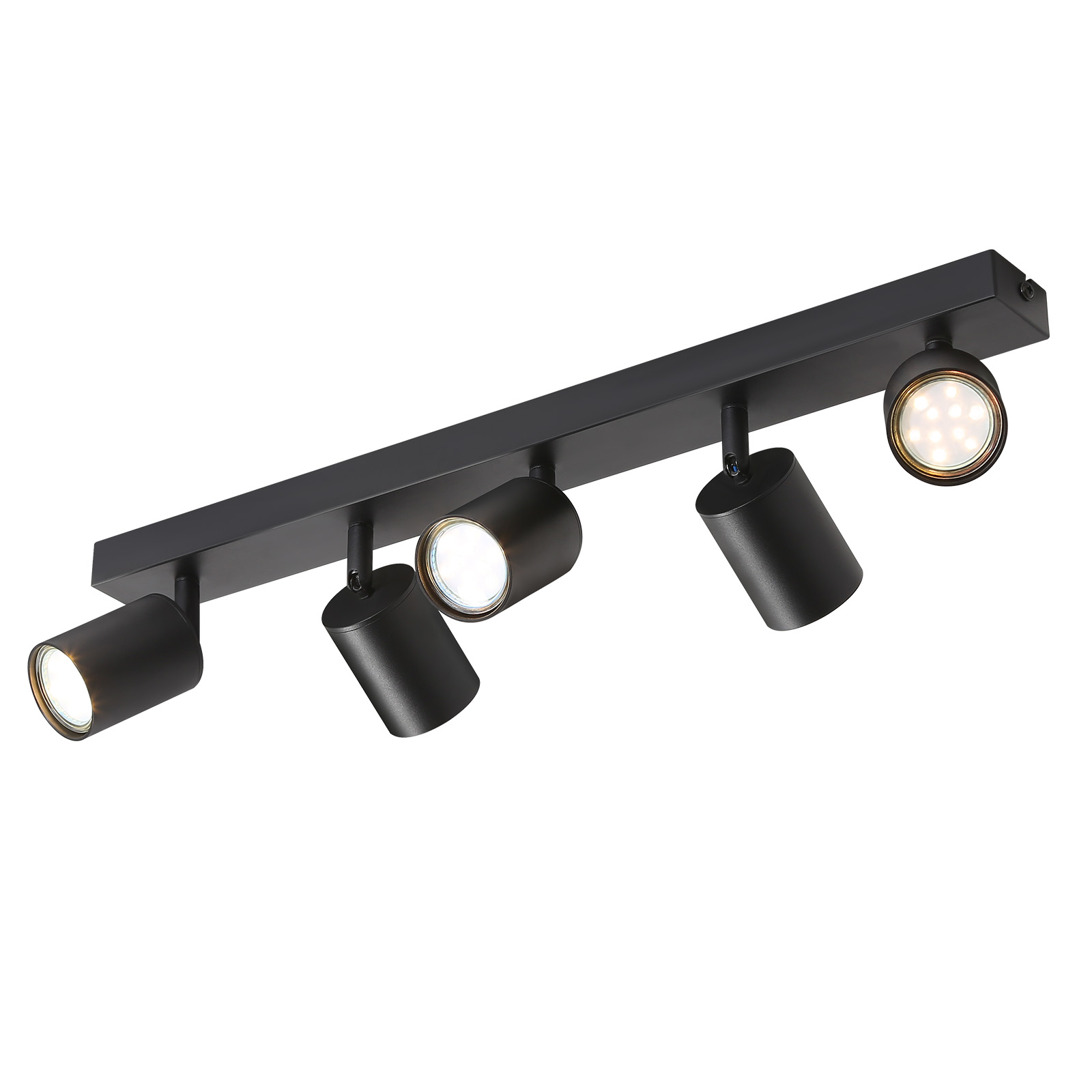 NETTLIFE sorte LED loftspotlights GU10 350° drejelige moderne til entré, stue, soveværelse, uden lampe