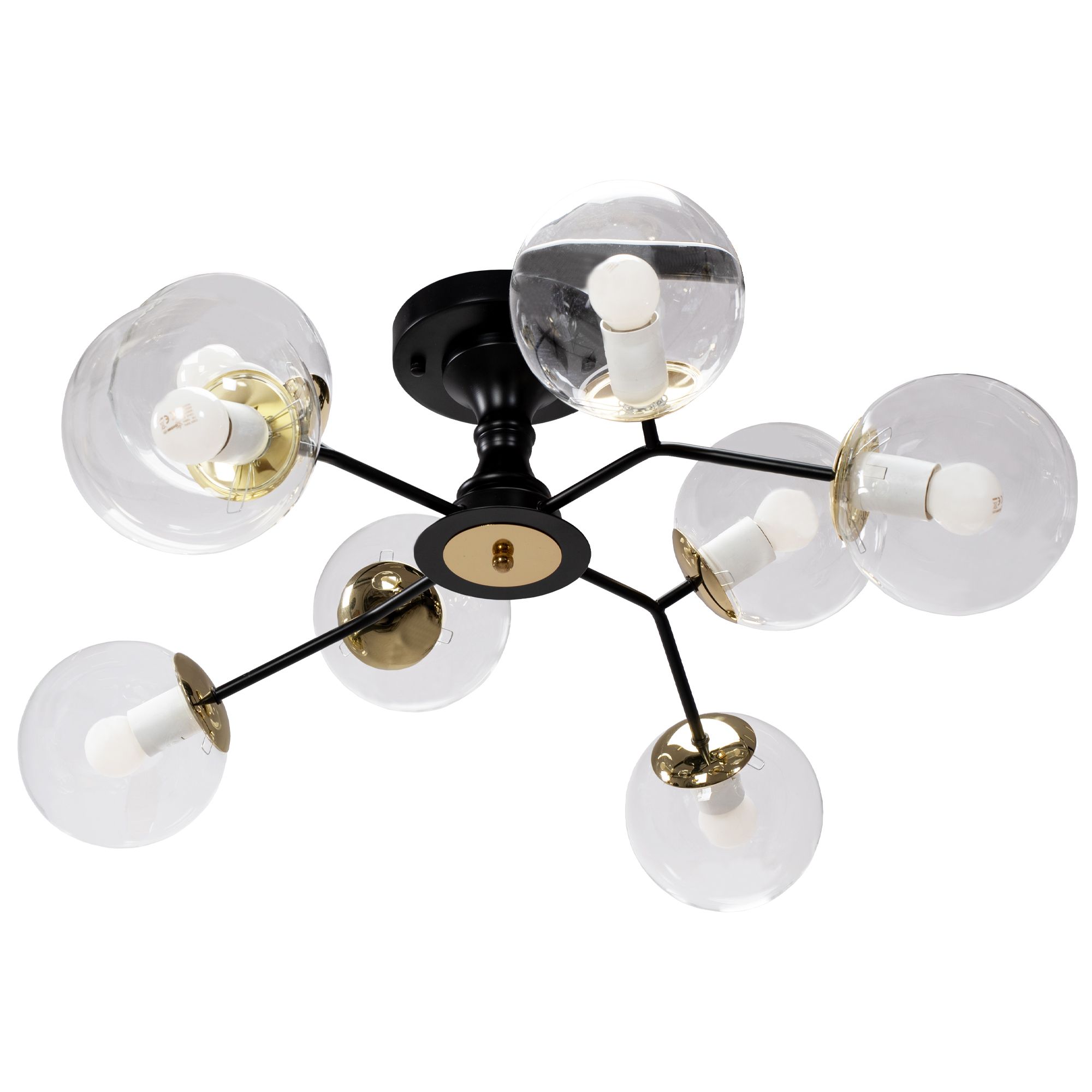 TOOLIGHT loftlampe APP1135-8C Sort/Guld 64x64x18cm