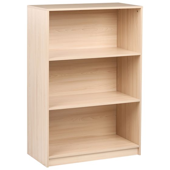 Bogreol med 3 hylder ZEHNA 117 cm Lysebrun