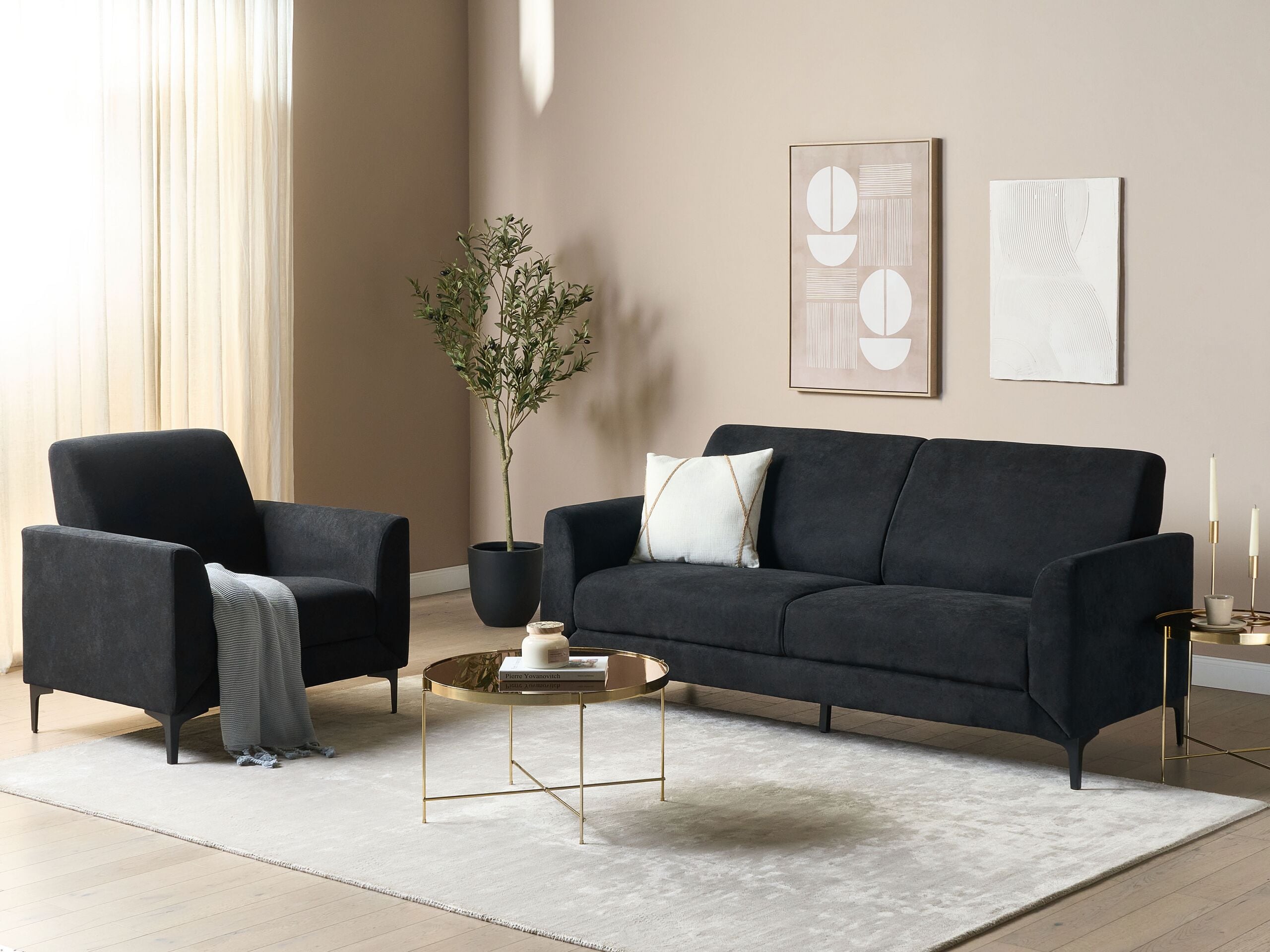Sofa 3 personers FENES Sort