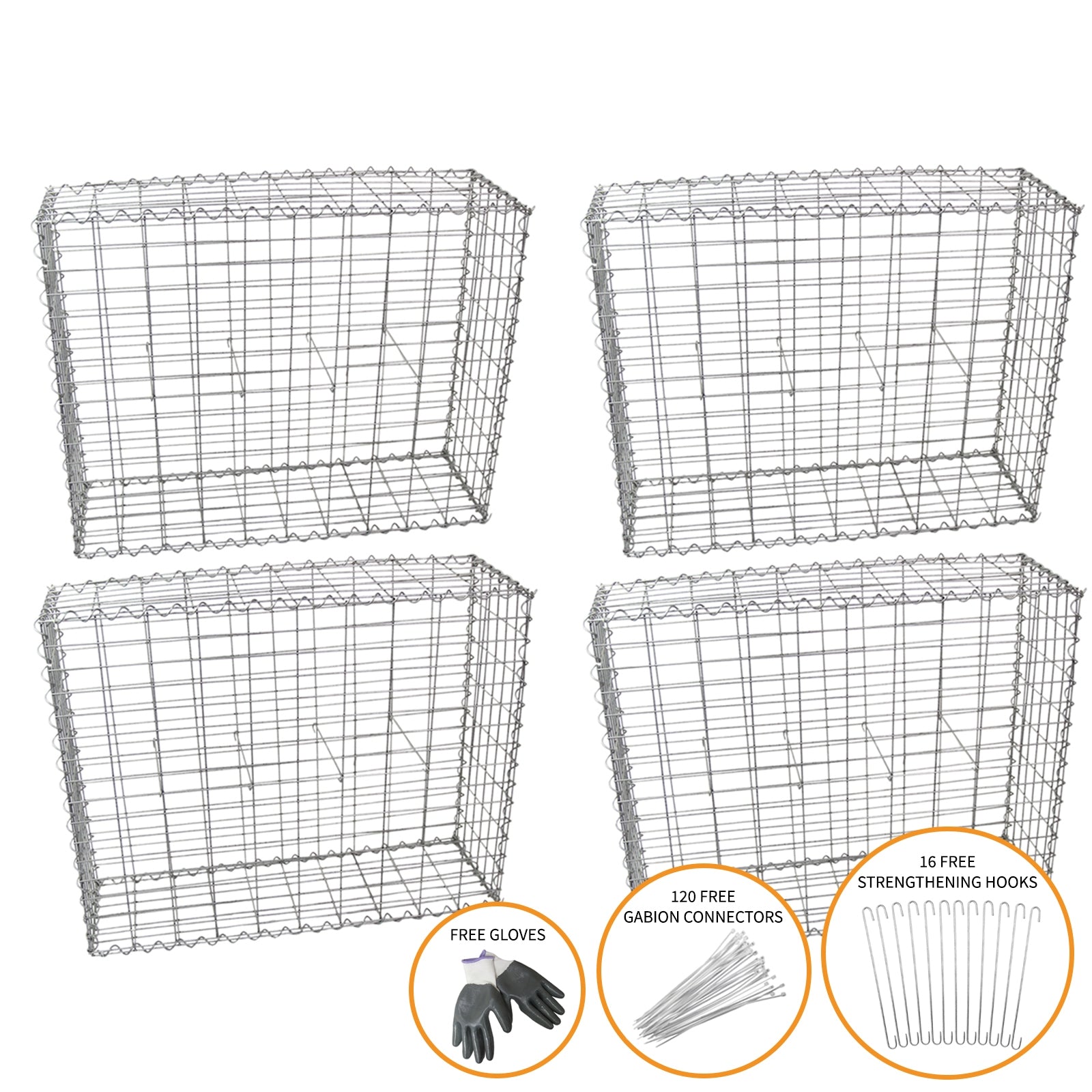 Gabionkurve 100 x 95 x 30 cm / 4 stk.