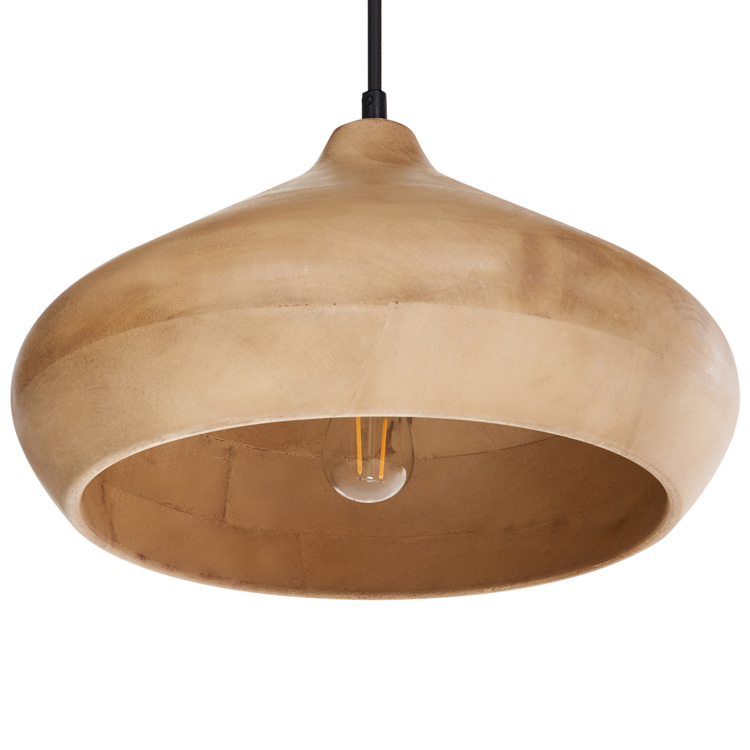 Loftlampe RAWI Mangotræ Lysebrun