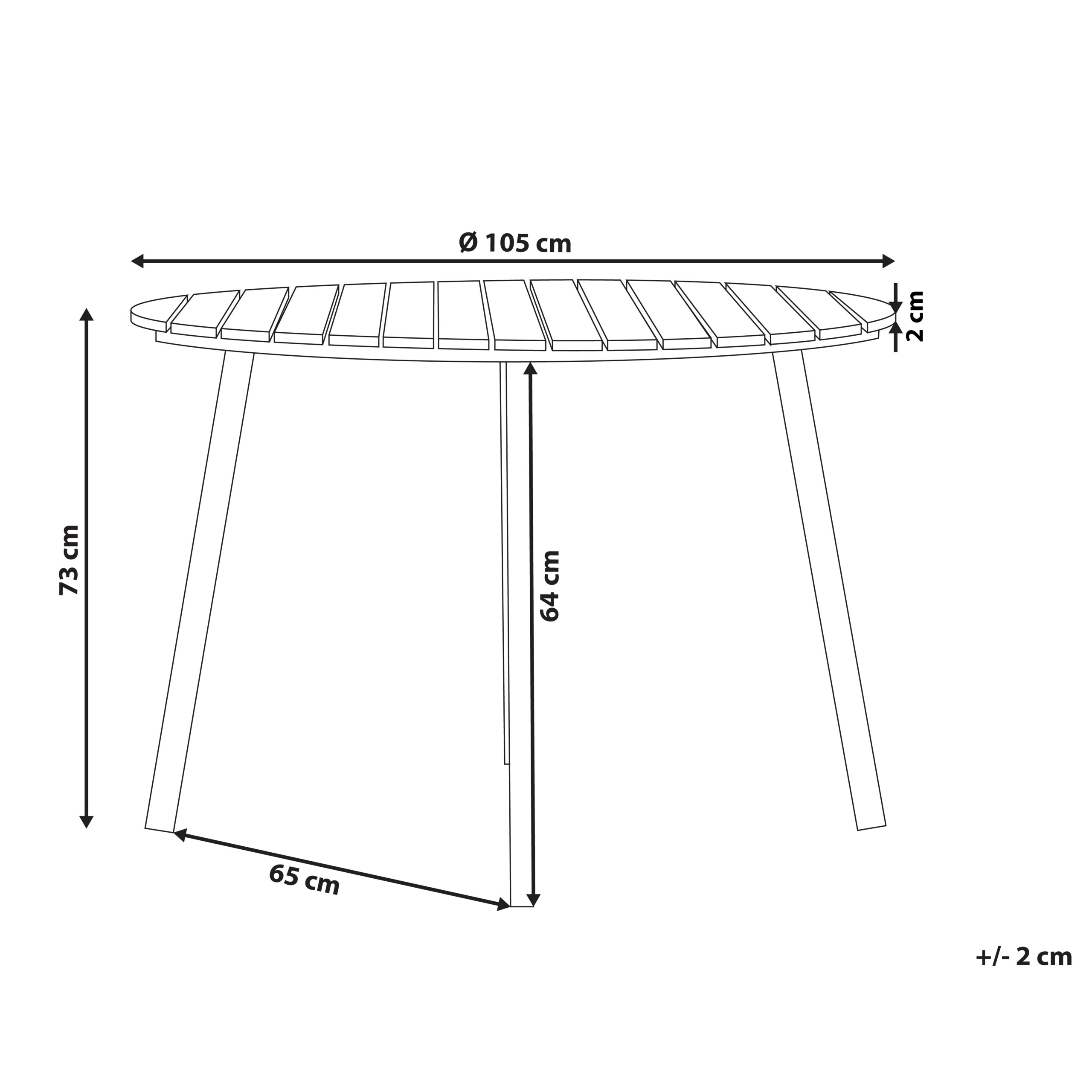 Havebord CAVOLI 105 cm 105 cm Brun