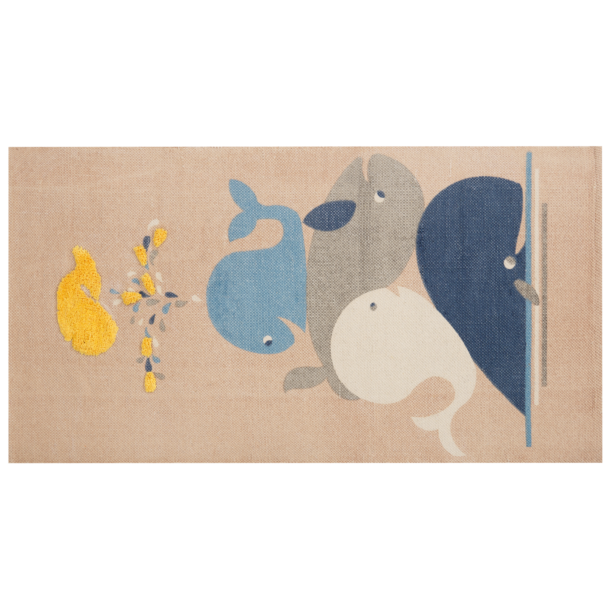 Børnetæppe SEAI Beige 80 x 150 cm Bomuld