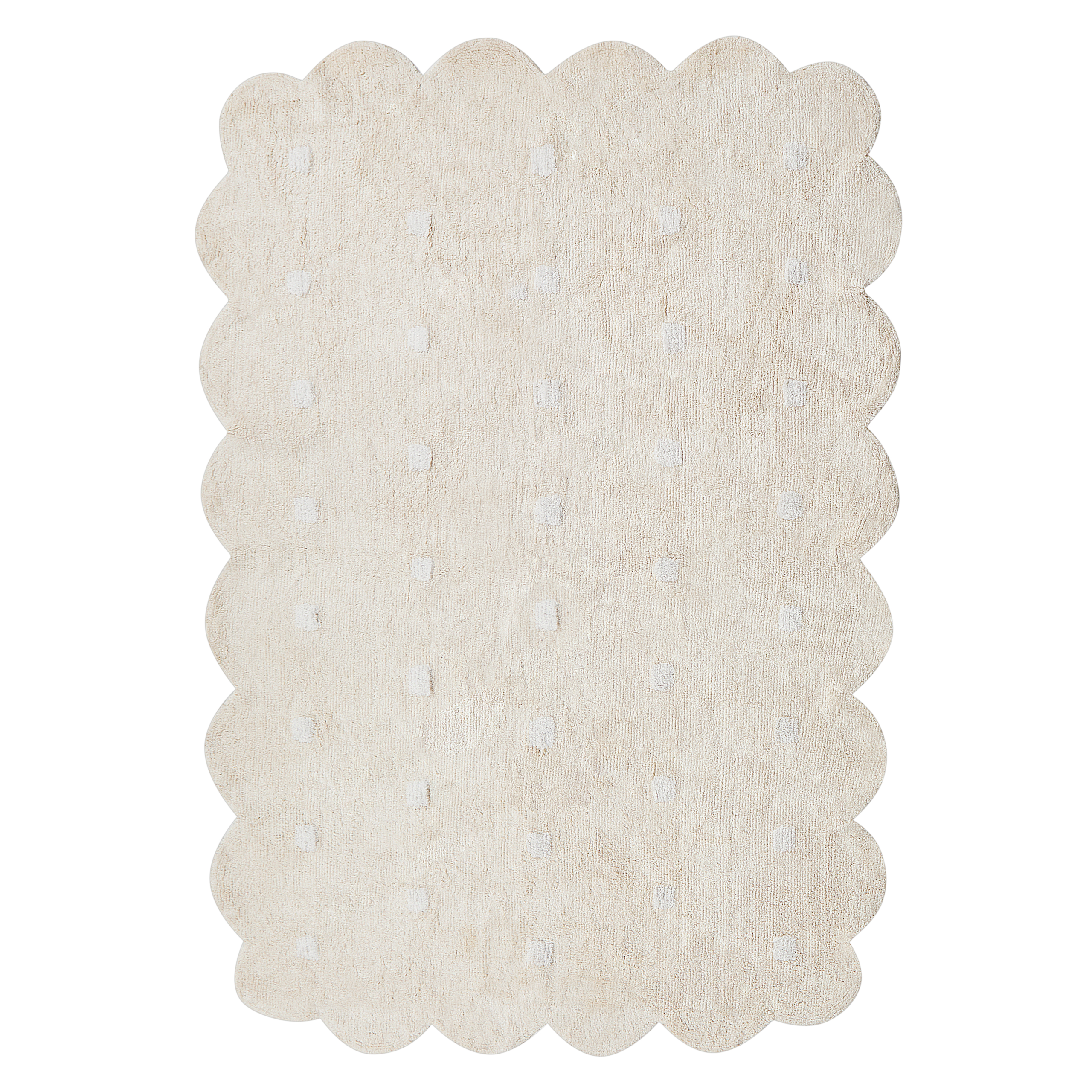 Børnetæppe SAREKI Beige 140 x 200 cm Bomuld