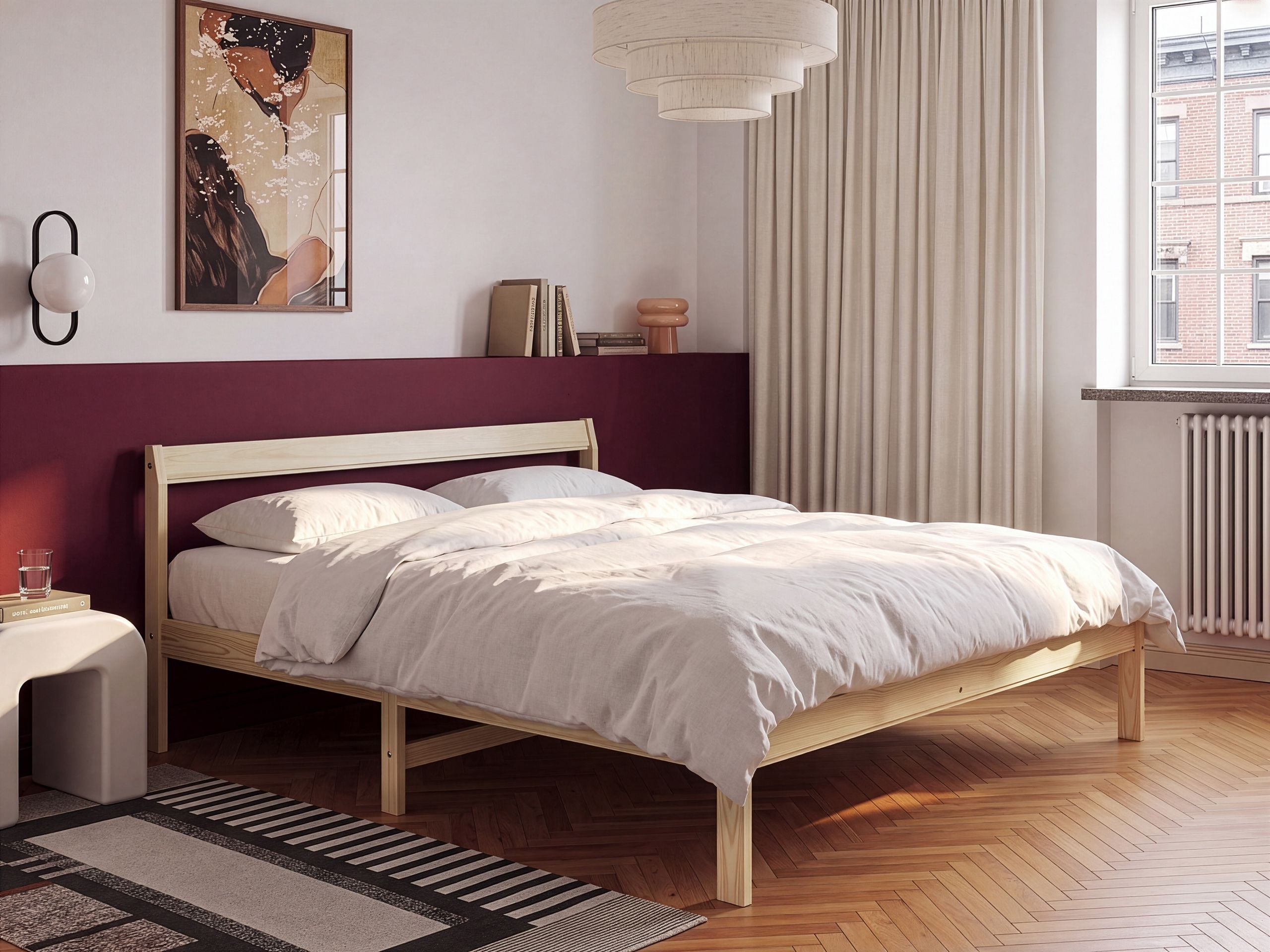Seng Fyretræ MADONE 160 x 200 cm Lysebrun