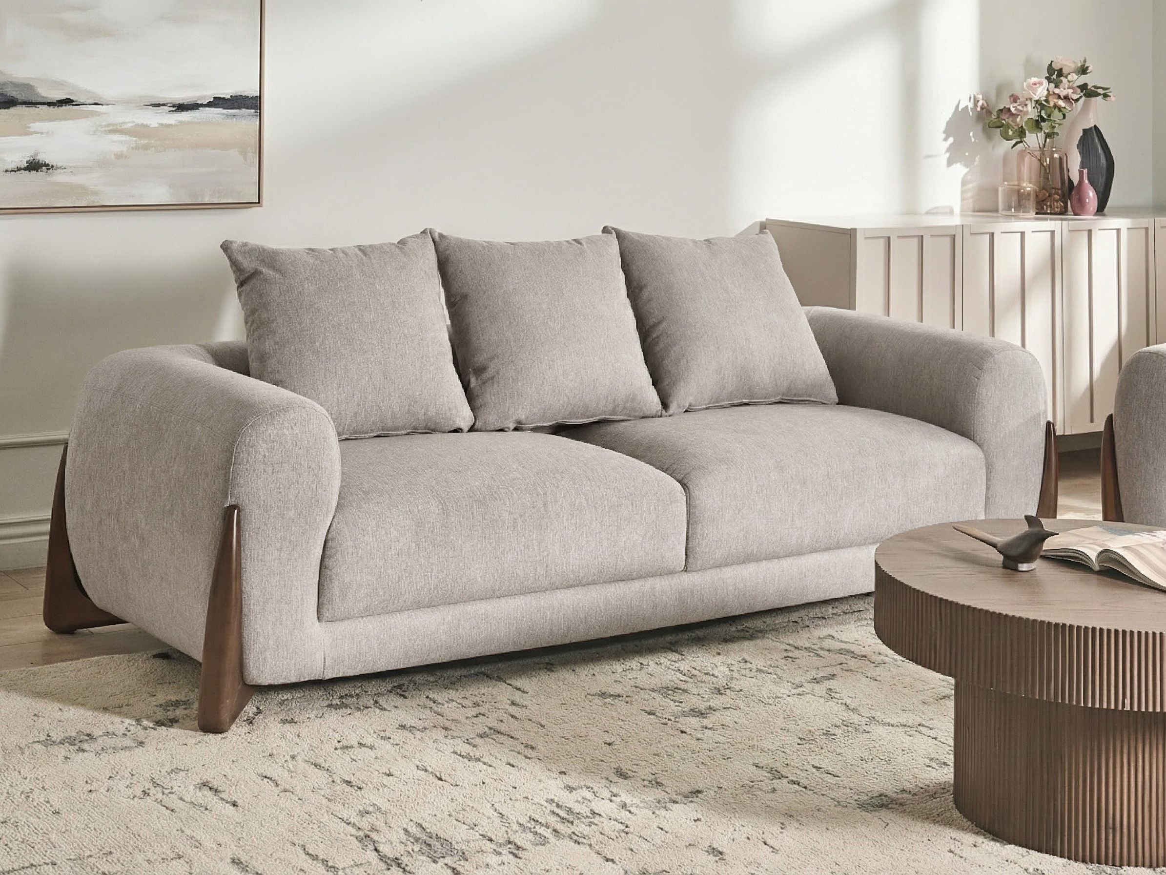 Sofa 3 personers VINLIDEN Brungrå