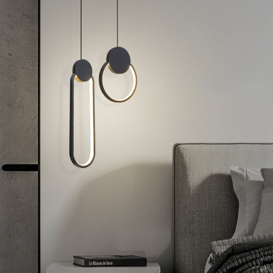 TOOLIGHT hængende loftlampe LED APP851-CP Sort 37x11x37cm