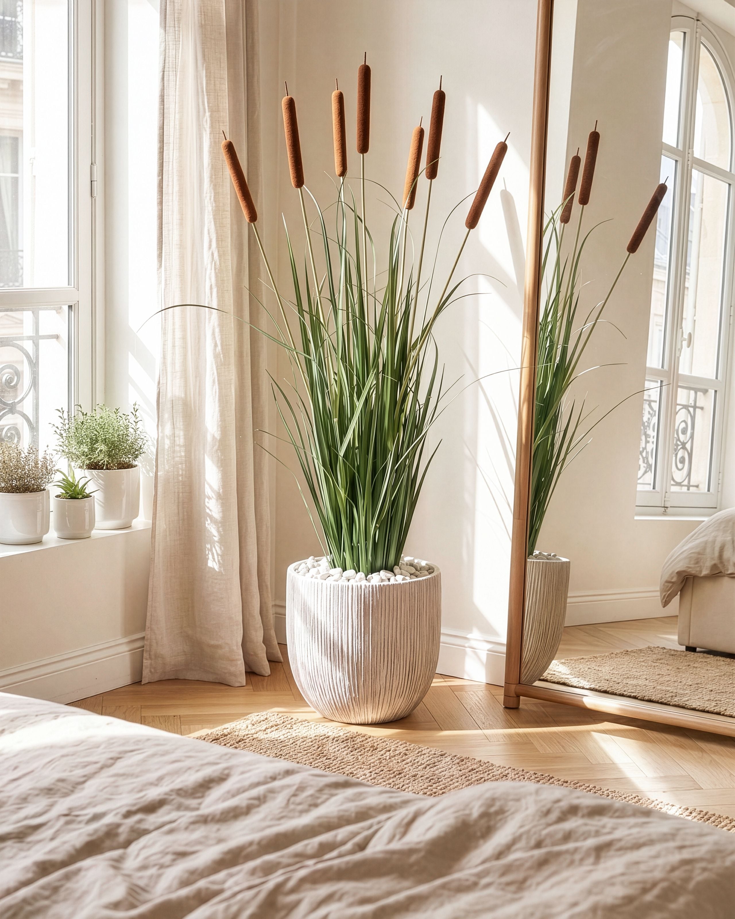 Kunstig plante BULRUSH 135 cm Grøn