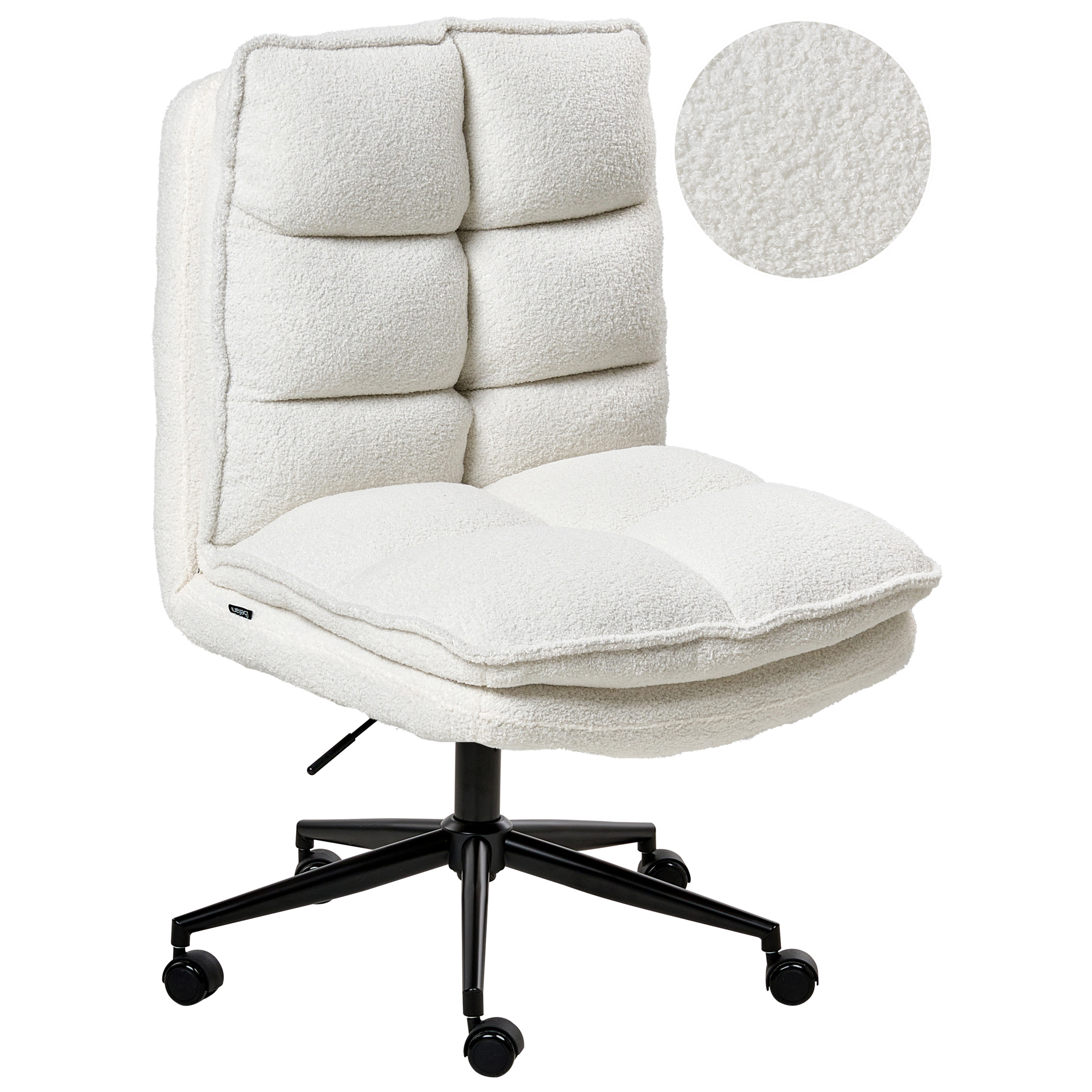 Kontorstol ADDISON Boucle Hvid