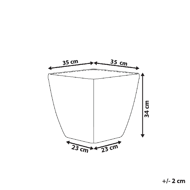 Urtepotte ASTRAS 35 cm Sølv