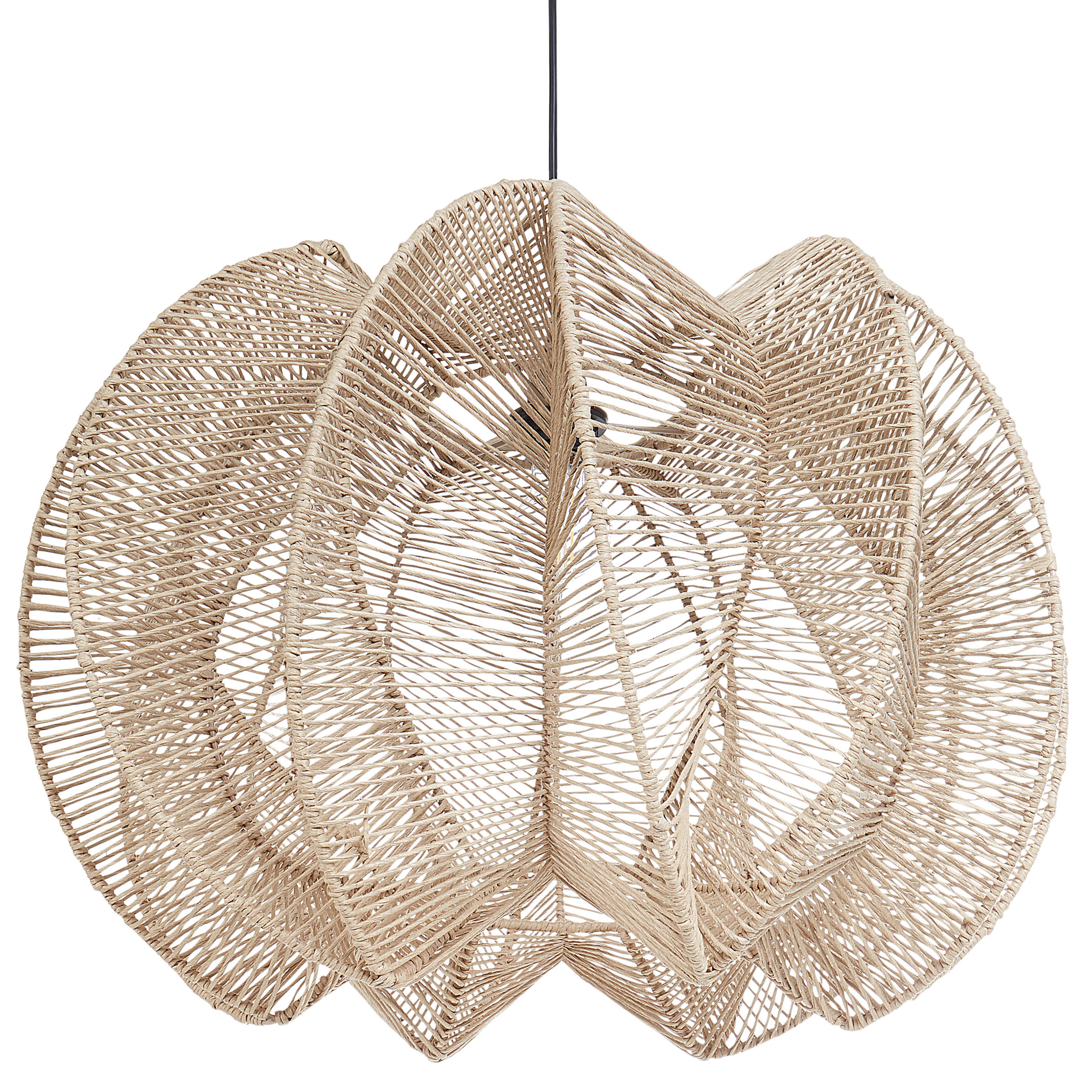 Loftlampe MANINGA papirreb Lysebrun