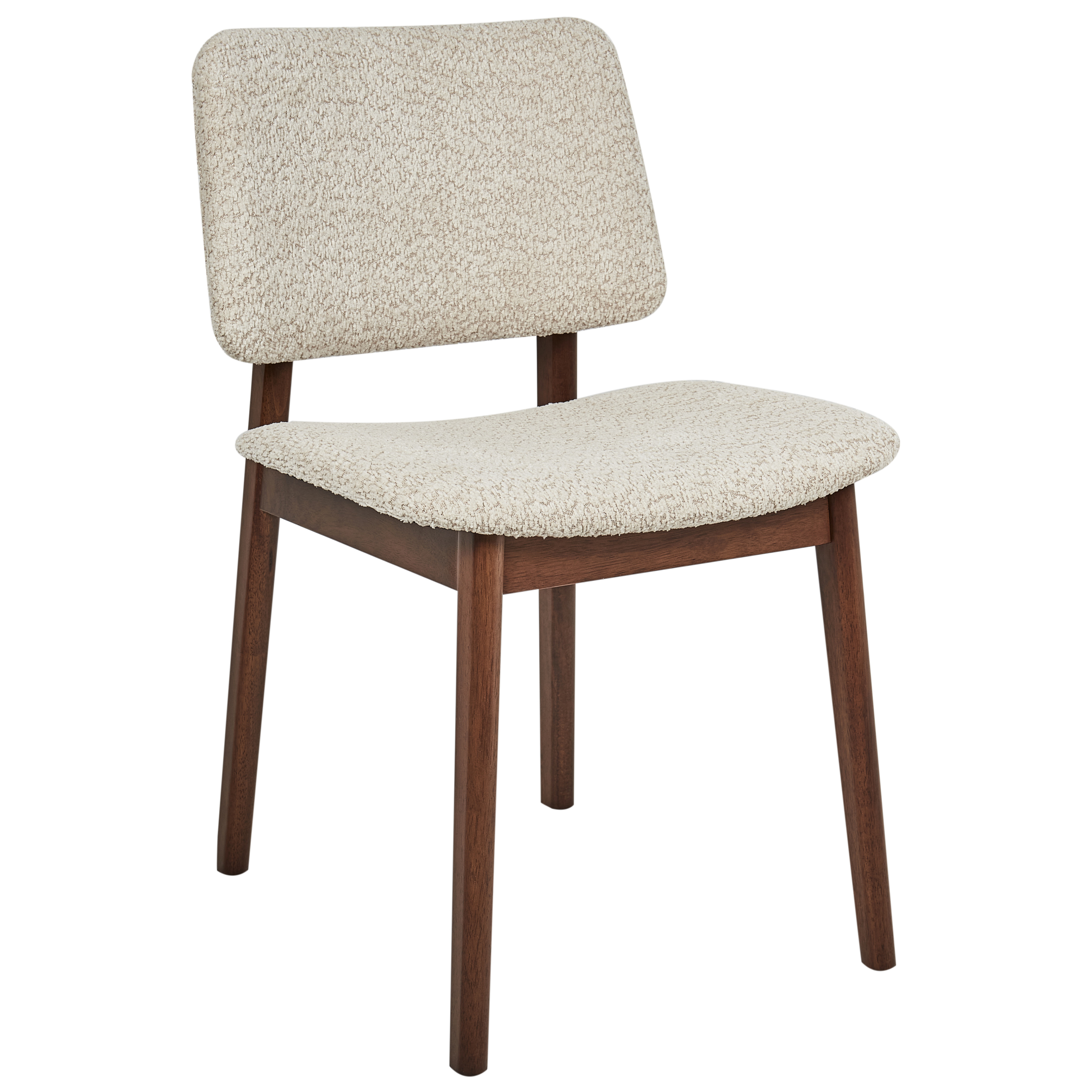 Sæt med 2 spisebordsstole BLANE Boucle Mørkebrun/beige