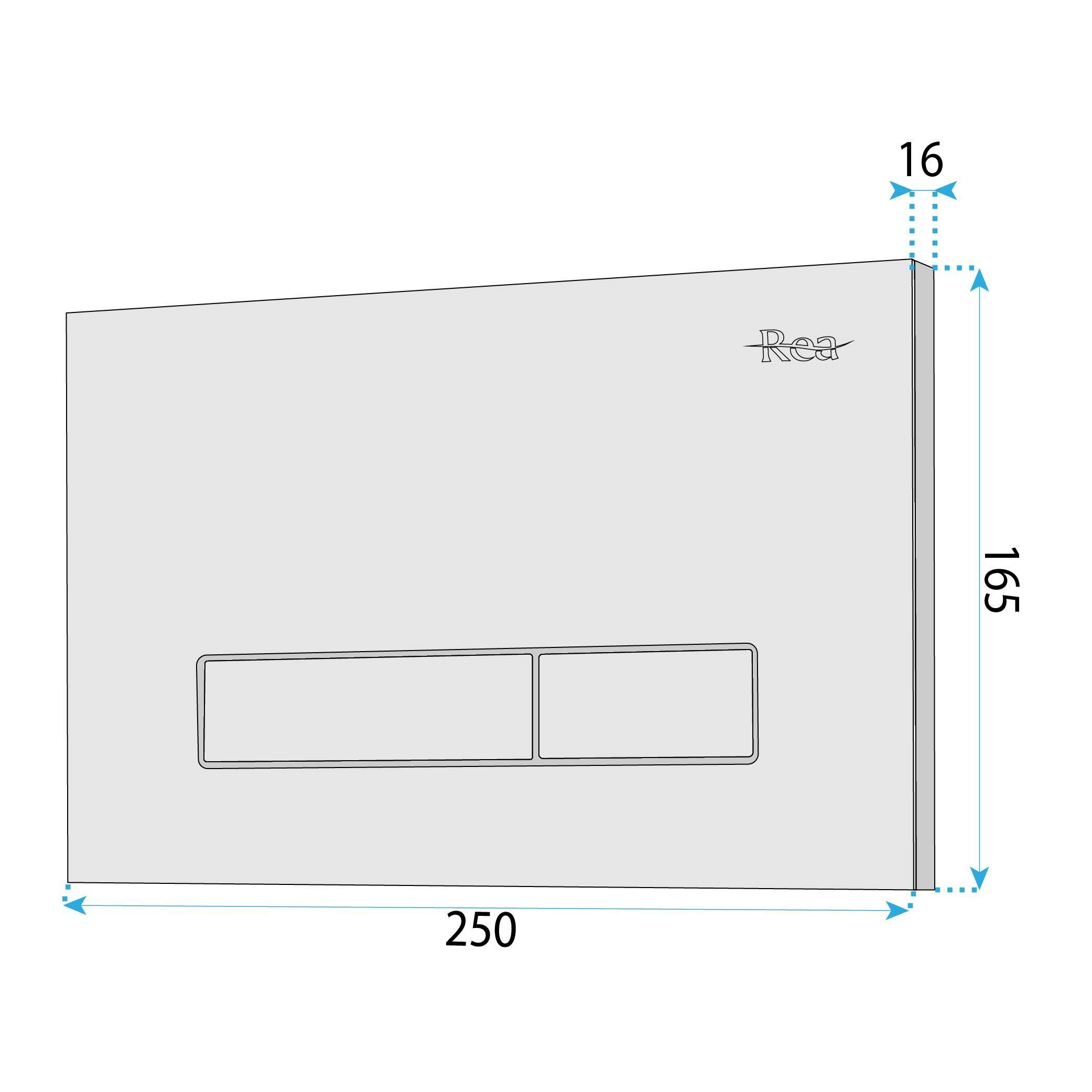 REA betjeningsplade til indbygningscisterne HD Titan, 3,5x24,5x16cm