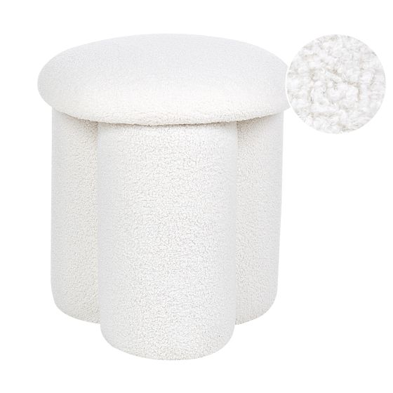 Puf CARRINGTON Boucle Cremehvid