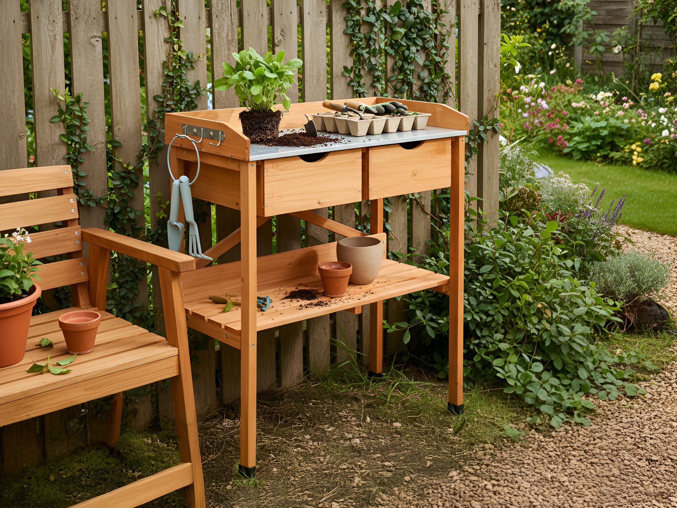 Plantebord RAVANUSA 77 cm 89 cm Ædelgran Lysebrun