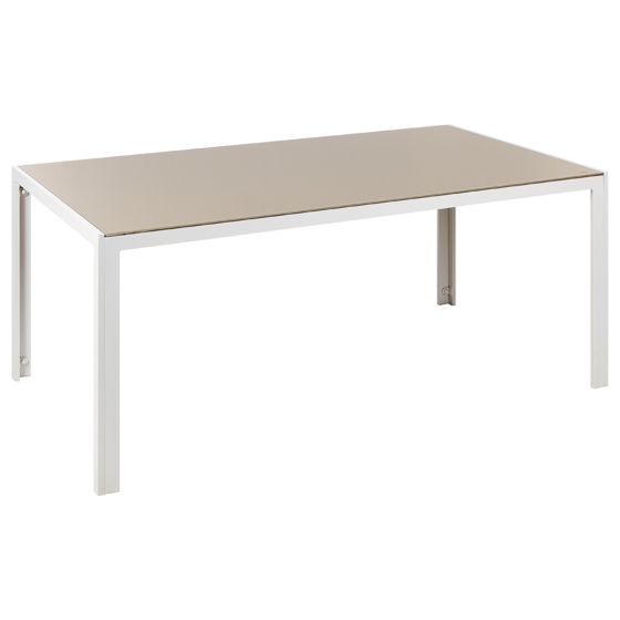 Havebord CATANIA 160 cm 91 cm Glas Beige