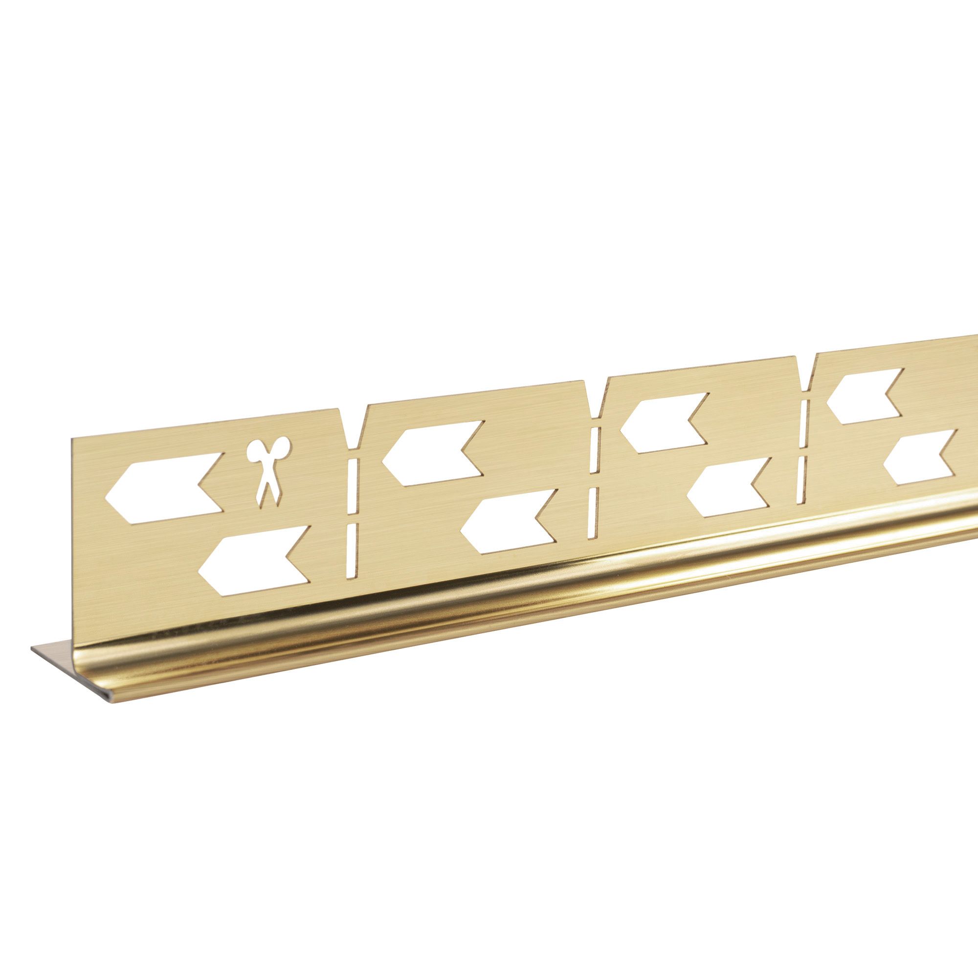 REA faldprofil til brusekar 120CM Venstre Børstet guld, 120x3,7x2,2cm