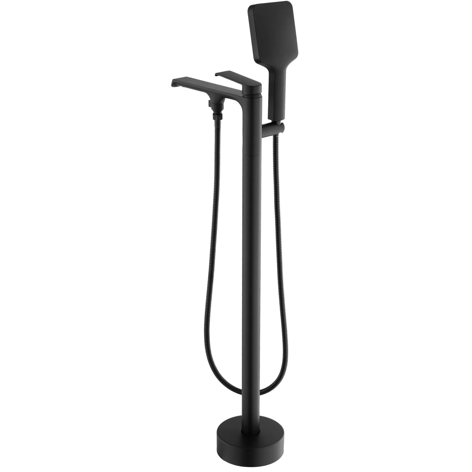 REA gulvmonteret badekarsarmatur MY2061-38B HASS Sort, 33x16x89cm