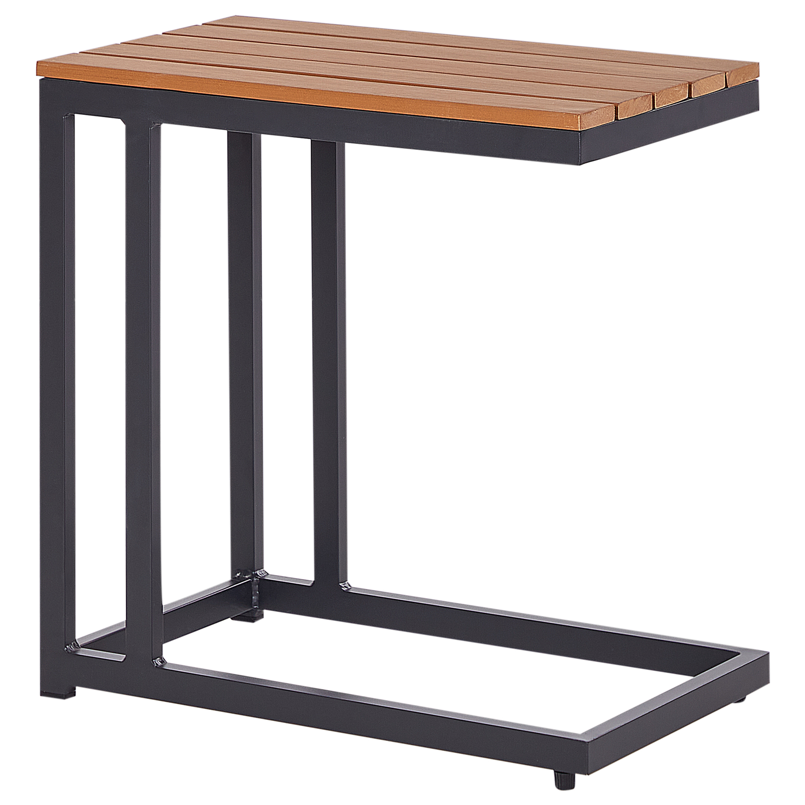 Udendørs sidebord MESSINA 60 cm 35 cm Sort