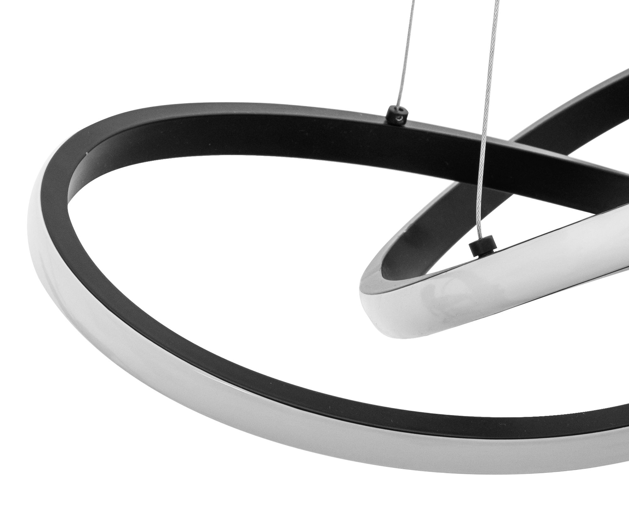 TOOLIGHT hængende loftlampe LED APP793-CP FLAT Sort 26x54x70cm
